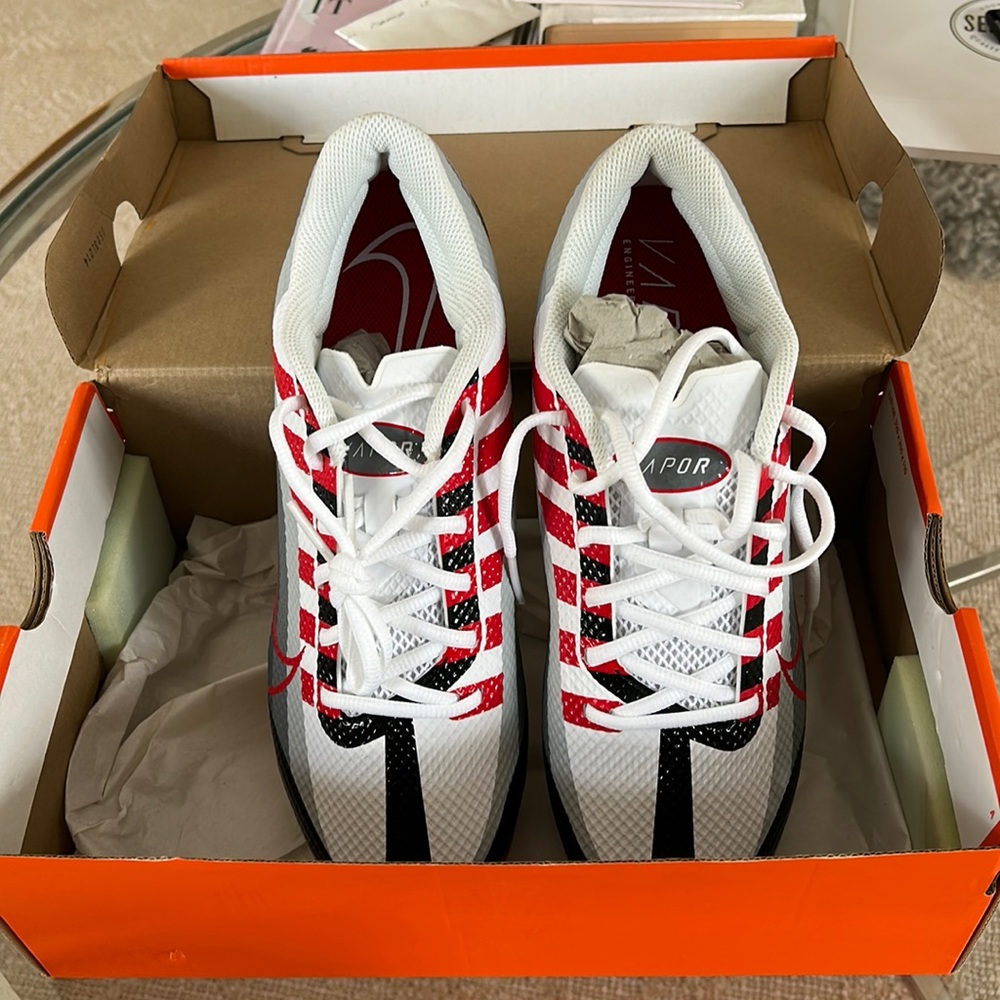 Nike Vapor Edge Speed 360 men’s football cleats bill/white/red/gray size 9.5